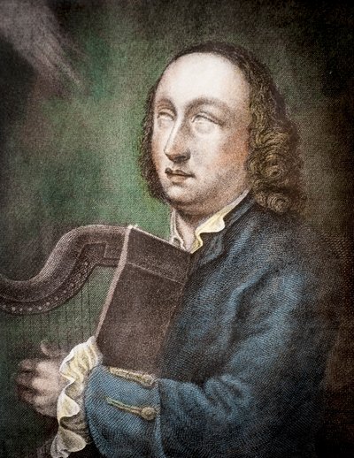 El arpista irlandés ciego Turlough O Carolan, Toirdhealbhach Ó Cearbhalláin (1670-1738) de Unknown